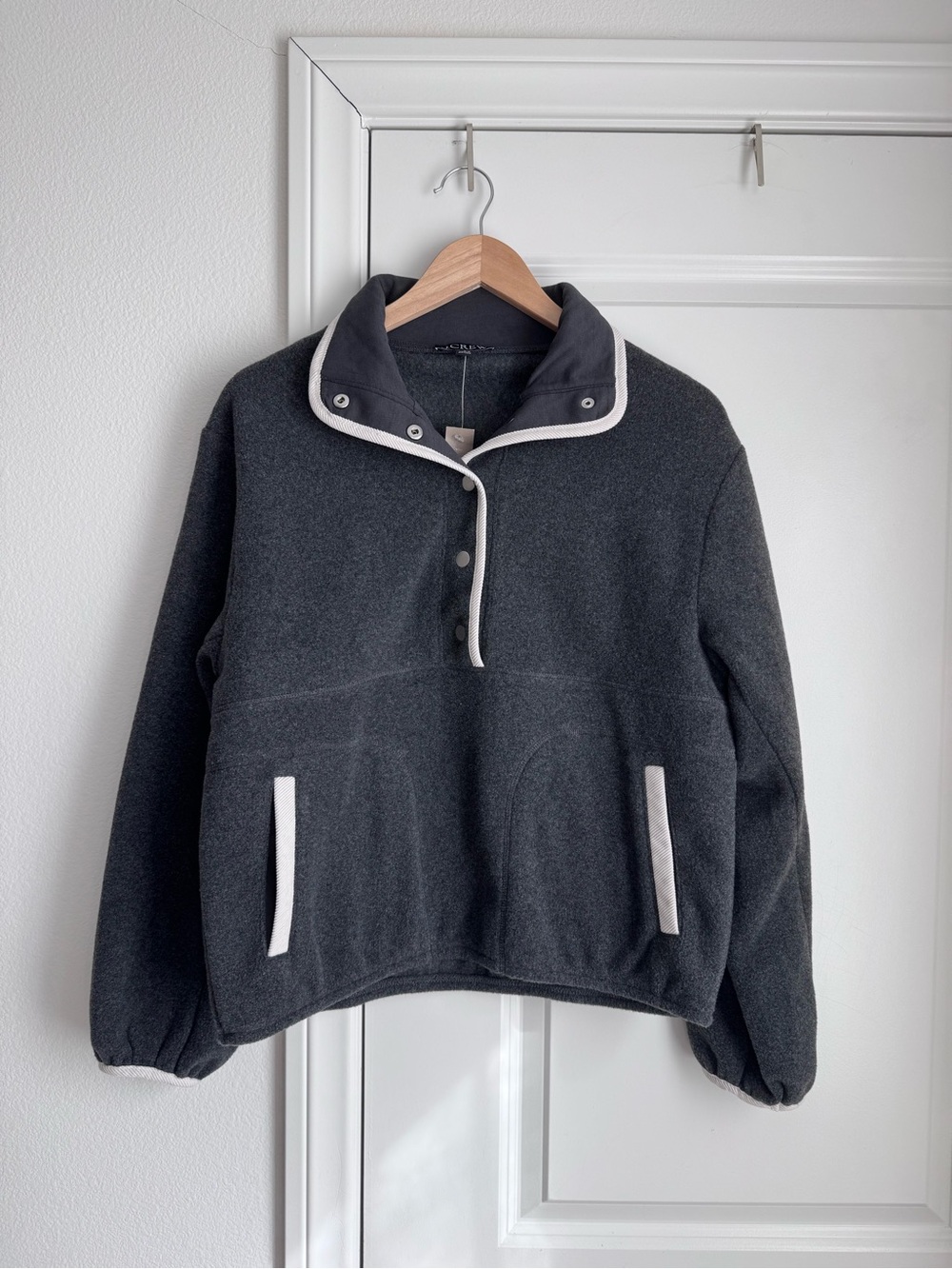 NWT J Crew Warm Up Fleece Pullover Size S